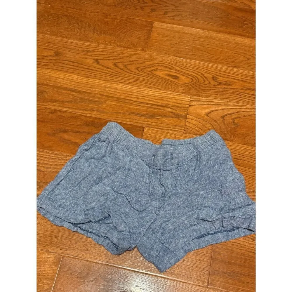 Old Navy Heathered Blue Elastic-Waist Athletic Shorts with drawstrings size M
